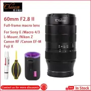 Cheecar 60mm F2.8 II Full Frame macro lens Manual for Canon Nikon Sony Fuji M43