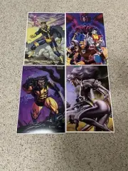 MARVEL COMICS X-MEN 4 PIECE POSTER LOT MAGNETO CYCLOPS WOLVERINE STORM NEW.