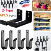 4/6x Ski Board Bracket Horizontal Skateboard Wall Rack Bracket Hook Skate Holder