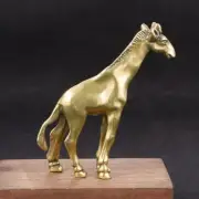 Brass Giraffe Figurine Statue Animal Figurines Toys House Desktop Decoration