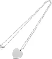 COMPUKAS Heart Shaped Stainless Steel Pendant for Ashes Durable Keepsake Jewelry for Dog and Cat Remembrance Elegant Design for Cherished Memories