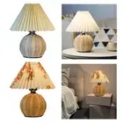 Bedside Table Lamp LED European Nightstand Desk Lamp Remote Dimmable USB