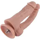Hismith 7" Silicone Double Penetrator Dildo KlicLok Sex Machine Anal Penetrator