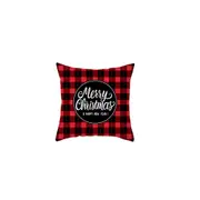 2Pcs Christmas Pillowcase Cotton Linen Throw Pillow Cover for Couch Home Decorations -Style 6