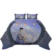 Fantasy Art the Summer Fairy with Butterflies Coverlet