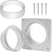 Dryer Duct Connector, Dryer Vent Wall Plate, Hose Extension Connector Vent Adapter Quick Connect & Disconnect for Wall Exhaust Vent, Reduce Energy Consumption