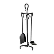 ACHLA DESIGNS Berlin Iron Set of 4-Piece Mini Fireplace Tools 26" Tall Black