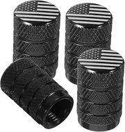 Vaguelly 4Pcs Tire Valve Stem Caps with American Flag Design Durable Dust Covers for Cars Bikes and Atvs Easy Installation Secure Seal Fit