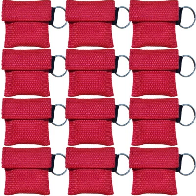 100pcs One Way Valve CPR Face Mask Shield AED Rescue First Aid Training Red New