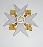 Secret Society NWO Knight Flaming Eye Malta Cross Fleur de Lis Christian Patch X