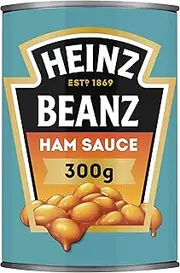 Heinz Beanz in Ham Sauce Baked Beans Tinned Baked Beans Can Canned Food Ready To Eat 300g