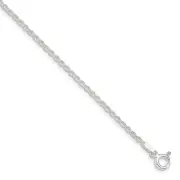 1.75mm Sterling Silver Classic Solid Rope Chain Anklet