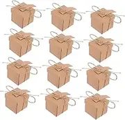 MERRYHAPY 50 Sets Paper Candy Boxes with Ropes and Tags Party Sweets Packaging for Weddings Birthdays and Holidays DIY present Wrapping