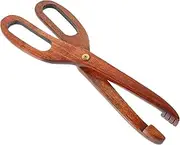LABRIMP Convenient BBQ Tongs Compact Wooden Food Clip for Slicing Desserts for Kitchen Easy to Handle Pans and Toasters