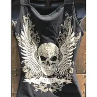 在飛比找ETMall東森購物網優惠-Skull print sleeveless vest t-