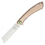 7.75" Gold Cleaver Pocket Knife