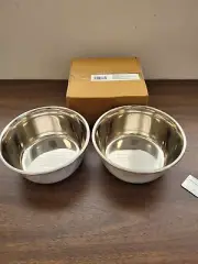 Hydro Selecta Dog Dishes Med. Non Skid Silver & Marble like Outer 32oz set/2