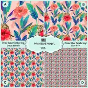 Tropical Banana Leaf Cheetah Patterned HTV, Iron on Vinyl, Adhesive Vinyl 986