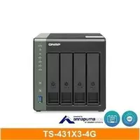 在飛比找Yahoo奇摩購物中心優惠-QNAP 威聯通 TS-431X3-4G 4-Bay NAS