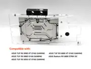 Granzon Full Cover GPU Block For ASUS TUF RX 6900 6950 XT /ROG 6800 SRTIX GAMING