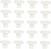 FIXOSHEE 20pcs Coral Rack Base Ceramic Coral Plugs for Fragging Propagation for Aquarium Cultivation Stabilization