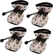 BAZEITFLOW 4pcs Soft-Soled Dog Shoes Paw Protectors for Comfortable Walking Non-Slip Dog Boots for Outdoor Use
