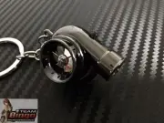 Electronic Spinning Turbo Key Ring Chain With LED & Sound BLACK CHROME AUD STOCK