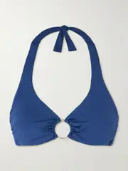 [Melissa Odabash] Melissa Odabash - Brussels Embellished Underwired Bikini Top - Blue - UK 6 UK 6 Blue