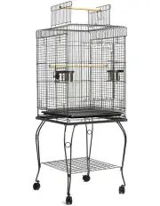 [i.Pet] Large Bird Cage with Perch Black