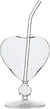 B Baosity 10oz Cocktail Glass Cocktail Drinks Glassware Heart Shaped Glass