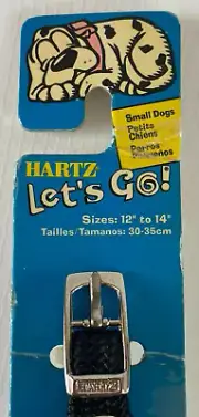 Dog Collar Hartz Lets Go Small Breed 12" to 14" neck black Beagle Pug Corgi NWT