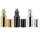3pcs Professional Glass Perfume Roller Bottle Portable Essential Oil Roll On TTU