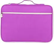 LOCADENCE Multi Functional A4 Document Bags, 13.8 X 9.8 X 1.4 Waterproof Oxford Cloth Travel Pouch Zippered Case, Business Office Briefcase for Notebook Documents (Purple)
