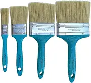Magimate Stain Brushes Set 1-inch 2-inch 3-inch and 4-inch, Bristle Blended Paint Brush Assortment, Chip Brushes Variety Pack of Four Staining Brushes in Teal Color