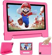 VNEIMQN Children's Tablets, Android 14 Tablet WiFi Bluetooth Dual Camera Kids Space, 10.1 Inch HD Tablet with Octa-Core, 8GB RAM 64GB ROM (TF 1TB), Parental Control, 6000mAh, Toddler Tablets (Pink)