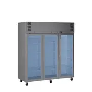 Williams Pearl - Three Door Stainless Steel Upright Display Refrigerator