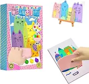 Squeegee Art Kids Paint Kit, Abstract Dot Painting Art Kit, Dot for Kids, DIY Rainbow Scratch Set (1 pcs)
