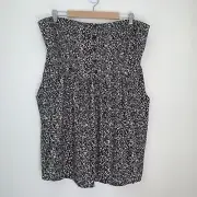 Torrid Strapless Top Womens Size 4X Leopard Print Optional Straps Flowy Pockets