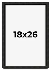 18x26 Shadow Box Black Rustic Barnwood Display Frame | 1.125 Inch Deep | 0.875