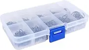 GANAZONO 600Pcs Fishing Hooks with Box Durable Freshwater and Saltwater Octopus Hooks for Easy Use and Portability for Anglers