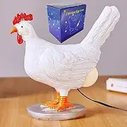 BooLai Chicken Egg lamp,3D Chicken Table lamp,Lifelike LED Egg lamp,Resin Chicken Egg Night Light with USB (Chicken Egg lamp)