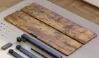 A Style Standing Desk Rectangle Unique, Brown Keyboard Tray 142