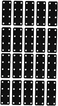 20pcs Iron Sheets Metal Flat Brackets Fixing Plate Bracket Corner Brace Connector Heavy Duty Flat Corner Brace Black Flat Corner Brace Bracket Holder Stand Tieping Right Angle ( Color : Black , Size :