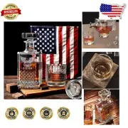 Eagle Whiskey Decanter Set with 2 Glasses - Perfect Gift for Dad or Husband