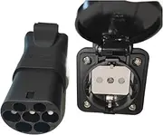 Type2 EV Charger Adapter IEC62196 External Charging Socket Plug Adapter AC 220V EV Adapter Connector Vehicle(EU Socket)