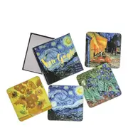 Enesco Arty Collection Coasters Set of 4 Vincent Van Gogh, Whitehill 523541
