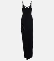 [David Koma] David Koma Mesh-paneled gown AU 10 black