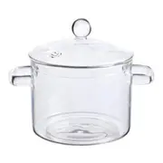 Clear Glass Soup Pot Explosion-Proof Soup Milk Pot Pan Glass Cooking Saucepan