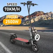 11" Off Road Foldable Electric Scooter Adult with colorful LED 2500W 70KM/H 80KM