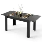 Extendable Dining Table Kitchen Industrial Table w/ Adjustable Tabletop
